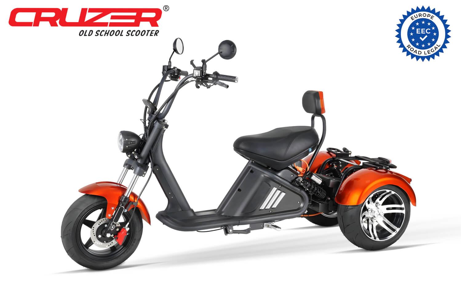 Scooter Électrique Homologué pour la Route CRUZER TRIKE Vi2 3000W 60V de Nitro Motors avec Batterie Lithium-Ion 30Ah